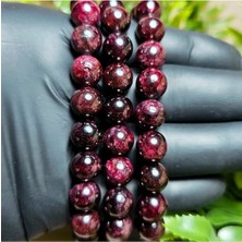 10MM Kırmızı Garnet Bileklik  - El Yapımı Tasarım Ürünler