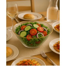 vanilinkitchen Altın Yaldız Kenarlı Cam Kase Şık Sofra Sunum Kasesi Orta Boy