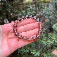 Dumanlı Kuvars Doğal Taş Bileklik 10 mm