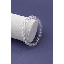 Kristal Kuvars Doğal Taş Bileklik 6 mm