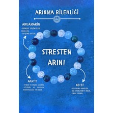 Arınma Doğal Taş Tılsım Bilekliği Düz 8mm Taşlı (Akuamarin, Necef, Apatit Taşı) Chi-Zen Bileklik