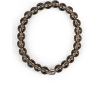 Dumanlı Kuvars Doğal Taş Gümüş Bileklik