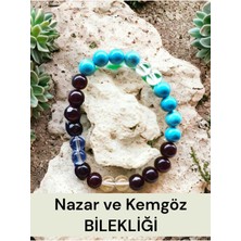Sertifikalı Doğal Taş Nazar Tılsım Bilekliği