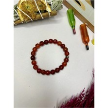 Kırmızı Akik Doğal Taş BILEKLIK-%100 Orijinal ve Sertifikalı