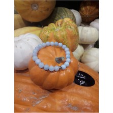 Unisex Lacivert Akuamarin Bileklik