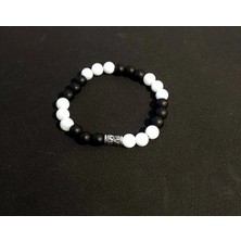 Doğal Taş Bileklik (Kuvars Mat Onix) 8mm