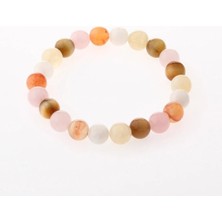 Ay Taşı, Dönüşümlü Sitrin, Pembe Kuvars, Kaplan Gözü, Karnelyan Akik Doğal Taş 8 mm Bil