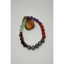 Sertifikalı Erkek Ikizler Burcu Doğaltaş Bileklik(Ametist,akik,jasper,kaplangözü,florit,hematit)