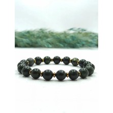 Yılan Taşı(Serpantin) Hematit Doğal Taş Kadın Bileklik Rio