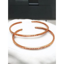 Saf Bakır 2 Li Bilezik Set