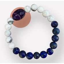 Lapis - Havlit- Ametist Doğal Taş Bileklik 8 mm