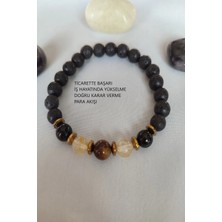 Sertifikalı Lav ,turmalin,sitrin,kaplangözü,hematit Doğaltaş Bileklik