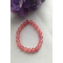 Sertifikalı Gül Kuvars Doğaltaş Bileklik