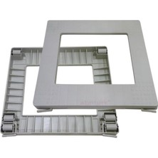 abnturk Kullanışlı Frenli 6 Tekerlekli Buzdolabı Fırın Çamaşır Bulaşık Makinesi Beyaz Eşya Altlığı