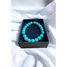 Lav Taşı ve Hematit Doğal Taş Unisex Bileklik