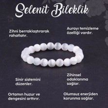 Sertifikalı Selenit Doğal Taş Bileklik 8 mm - B804
