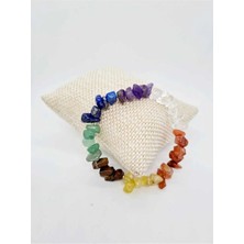 Doğal 7 Çakra Bilekliği Kristal Kuvars, Ametist, Lapis Lazuli, Aventurin, Kaplan Gözü, Sitrin, Akik