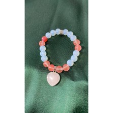 Pembe Kuvars/selenit Kadın Modern Bileklik