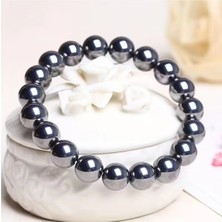 8 mm Hematit Doğaltaş Bileklik 100%100 Sertifikalı – Güç, Denge ve Koruma Taşı