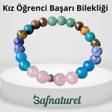 Kız Öğrenci Başarı Bilekliği Kaplan Gözü, P. Kuvars Turkuaz, Akik, Sodalit, Aventurin