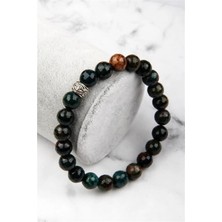 Kan Taşı Doğal Taş Bileklik 8 mm Küre Kesim