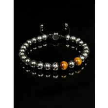 Hematit Taşı ve Kaplan Gözü Bileklik Hediye Bileklik