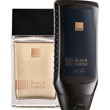 Avon Black Suede Erkek Parfüm ve  Saç ve Vücut Şampuanı Paketi