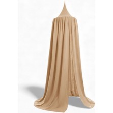 Balküpü Sling Balküpü Müslin Sık Pileli Çadır-Cibinlik Bej Renk Pamuk Malzeme ile Güvenli Yapı