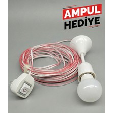 İNWATT Tak-Çalıştır 50 Metre Pratik Anahtarlı Fişli Duy Seti | Uzatma Kablolu Seyyar Aydınlatma