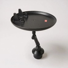 Mustran Araç Içi Yemek Masası ve Servis Sehpası - Tüm Araçlarla Uyumlu 360 Derece Döner Telefon Tutuculu