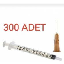 ENKAVET 1 cc ml Insülin Enjektörü 100 Ölçek 26G 0.45X13 mm Kahverengi Iğneli Steril 300 Adet
