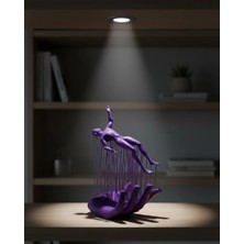 DS LLC Ieg ™ 3D El Üzerinde Insan Figürü Mor Soyut Tasarım Dekor Biblo DSLLCRS-IEGK34