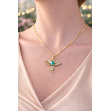 Neora 14K Altın Kaplama  Anka Kuşu Model  Kadın Çelik Kolye