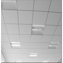 Işık Asma Tavan Karolam, Pvc, Düz Beyaz, 60X60 Cm, 8 mm