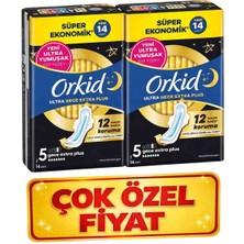 Orkid Ultra Gece Extra Plus Hijyenik Ped 14’lü 2 Li