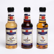 Simonelli Aromalı Şurup Seti 3X250 ml  Kahve ve Kokteyl Şurubu Toffenut, Irish Cream ve Beyaz Çikolata Aromalı 250 ml