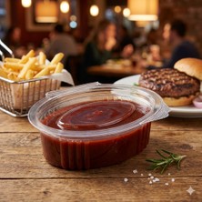 Ta-Fu Global 100 Adet Oval Plastik Sos Kabı