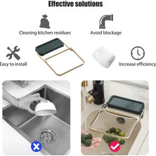 EmkaMax Fileli Pratik Lavabo Süzgeci Vakumlu Beyaz Lavabo Süzgeci 50 Adet File Hediyeli