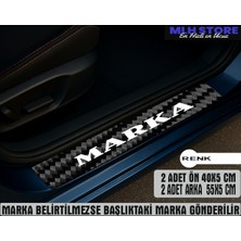 Mlh Store Nissan Leaf Ile Uyumlu 4 Adet Karbon Kapı Eşiği Koruma