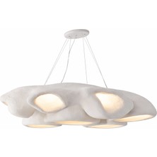 Noya Lighting Tekli Sarkıt Avize - Beton Avize - Stone Taş Avize - Modern Lüks Avize - 6 Başlıklı - 80*60 cm