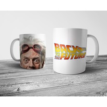 Pixxa Back To The Future Emmett Brown Tabanı Ağız Desenli Kupa Bardak