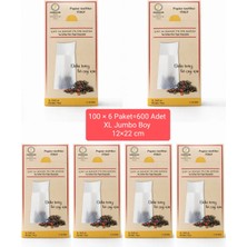 FERRAGNI Home Porcellana Firenze Çay Demleme Filtre Kağıdı Xl Jumbo Boy 12*22 cm Kutulu 6 Paket (600 Adet)