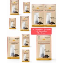 FERRAGNI Home Porcellana Firenze Çay Demleme Filtre Kağıdı 2xl Jumbo Boy  15*22 cm Kutulu 10 Paket (1000 Adet)