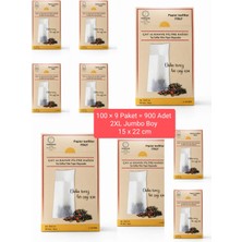 FERRAGNI Home Porcellana Firenze Çay Demleme Filtre Kağıdı 2xl Jumbo Boy  15*22 cm Kutulu 9 Paket (900 Adet)