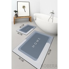 Nobera 2'li Ultra Emici Kaymaz Banyo Paspası Seti – 40X60 cm & 50X70 cm