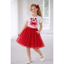 Dıgıl Kids Kız Çocuk Takım Tütü Etek 23 Nisan Gösteri Kıyafeti