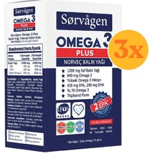 Sorvagen Omega 3 Plus Norveç Balık Yağı 60 Kapsül - 3 Adet (180 Kapsül)