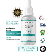 VOOP Siyah Nokta ve Gözenek Karşıtı, Sıkılaştırıcı Yüz Serumu – Kuru ve Normal Ciltler için, %10 Niacinamide, %1 Zinc PCA, 30 ml