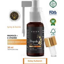Voop Propolis C Vitamini Sprey-damla - 20 ml | Bağışklık Sistemi Güçlendirici