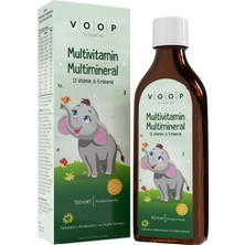 Voop Multivitamin Multimineral Portakal Aromalı Şurup - 150 Ml (11 Vitamin & 5 Mineral)